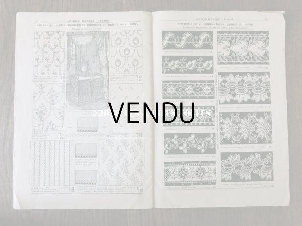 画像9: アンティーク ボンマルシェのカタログ 刺繍 - AU BON MARCHE - (9)