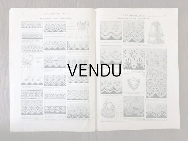 画像7: アンティーク ボンマルシェのカタログ 刺繍 - AU BON MARCHE - (7)