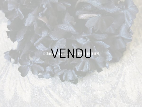 画像9: 未使用 1900年代 アンティーク 黒花のリース＆布花 5点のセット (9)