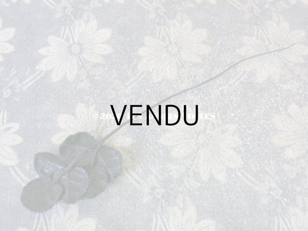 画像18: 未使用 1900年代 アンティーク 黒花のリース＆布花 5点のセット (18)