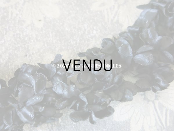 画像4: 未使用 1900年代 アンティーク 黒花のリース＆布花 5点のセット (4)