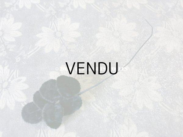 画像16: 未使用 1900年代 アンティーク 黒花のリース＆布花 5点のセット (16)