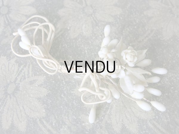 画像8: アンティーク 白薔薇のワックスフラワーのティアラ & ブートニア ウェディング 結婚式 ヘッドリース  (8)