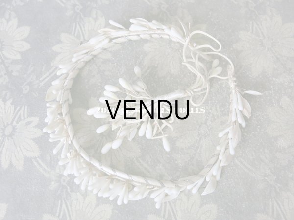 画像7: アンティーク 白薔薇のワックスフラワーのティアラ & ブートニア ウェディング 結婚式 ヘッドリース  (7)