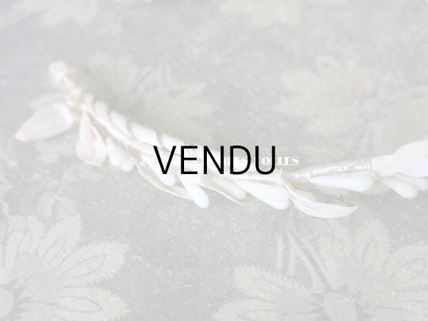 画像5: アンティーク 白薔薇のワックスフラワーのティアラ & ブートニア ウェディング 結婚式 ヘッドリース  (5)