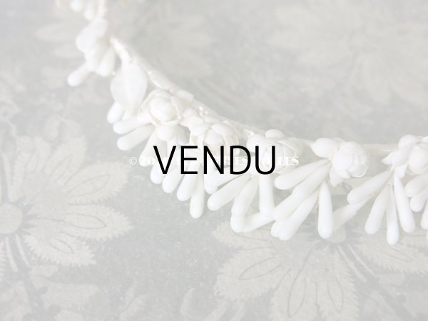 画像4: アンティーク 白薔薇のワックスフラワーのティアラ & ブートニア ウェディング 結婚式 ヘッドリース  (4)
