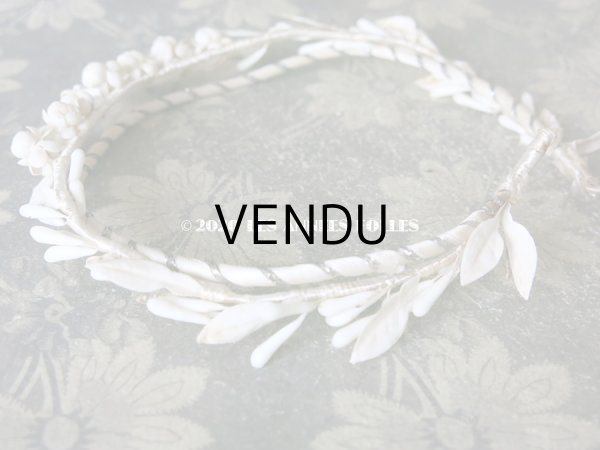 画像6: アンティーク 白薔薇のワックスフラワーのティアラ & ブートニア ウェディング 結婚式 ヘッドリース  (6)