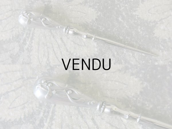 画像7: 19世紀末 アンティーク シルバー製 CHARLES MURAT ヤドリギの裁縫道具セット  (7)