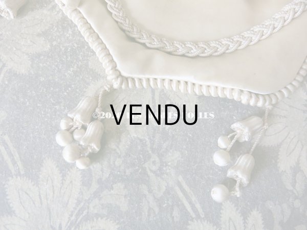 画像9: 1900年代 アンティーク シルク製 初聖体のオモニエール ピンクベージュ (9)