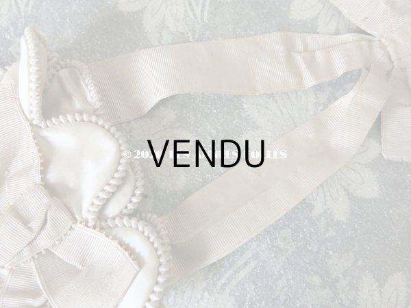 画像4: 1900年代 アンティーク シルク製 初聖体のオモニエール ピンクベージュ (4)