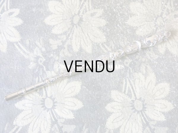 画像3: 19世紀 アンティーク ペン軸 シルバー製 ロカイユ装飾 (3)