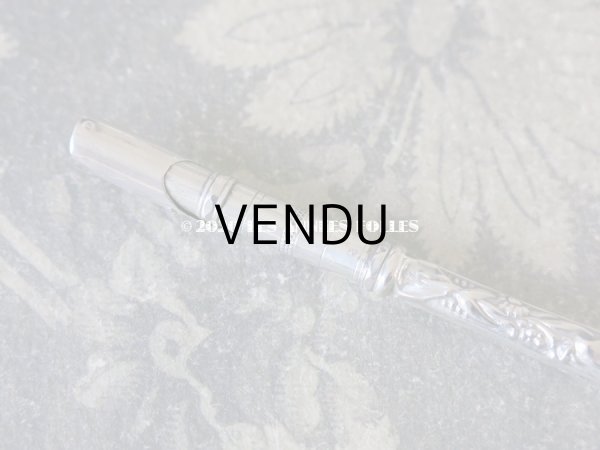 画像6: 19世紀 アンティーク ペン軸 シルバー製 ロカイユ装飾 (6)