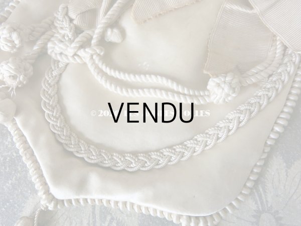 画像8: 1900年代 アンティーク シルク製 初聖体のオモニエール ピンクベージュ (8)