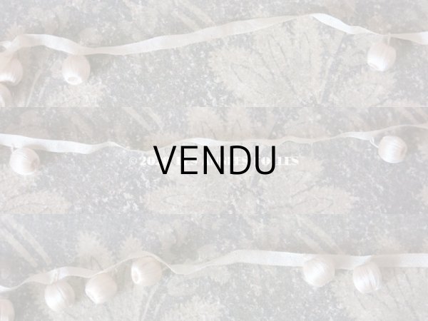 画像8: 19世紀末 アンティーク シルク製 小さなポンポン付 トリム オフホワイト (8)