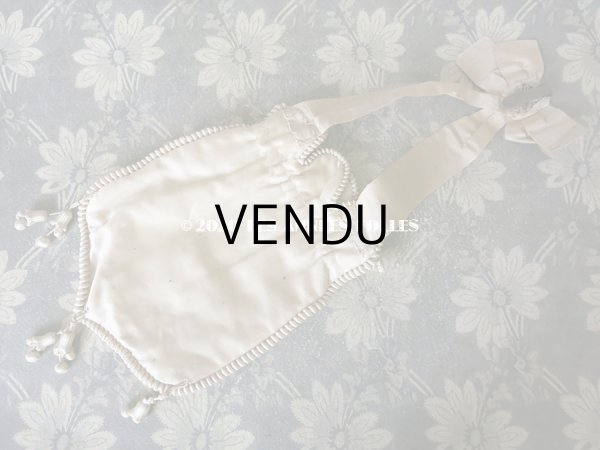 画像11: 1900年代 アンティーク シルク製 初聖体のオモニエール ピンクベージュ (11)