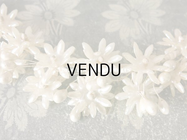 画像5: アンティーク パール加工 ワックスフラワーのティアラ ウェディング 結婚式 ヘッドリース  (5)