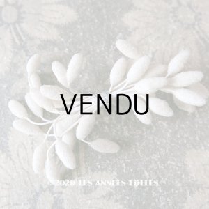 画像: 1920年代 アンティーク ペップ　オフホワイト グリッター コサージュ用 花芯 