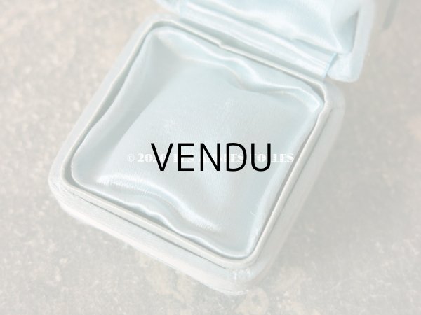 画像3: アンティーク ジュエリーボックス シルクサテン パウダーブルー (3)