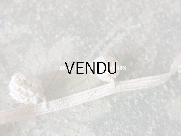 画像8: 1900年代 アンティーク アンティーク コットンクロシェ ポンポンのトリム (8)