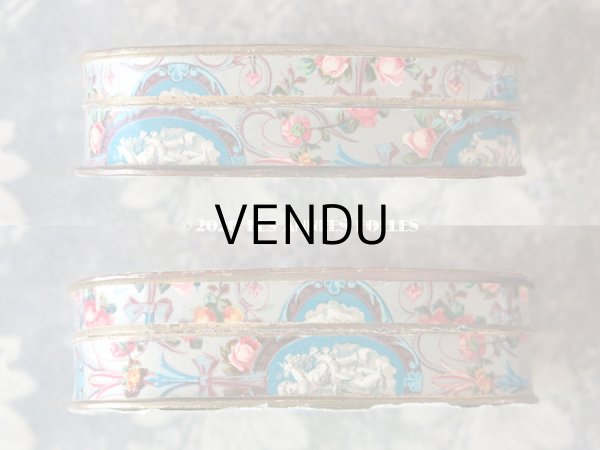 画像7: 19世紀 アンティーク お菓子箱 天使のメダイヨン＆薔薇 (7)