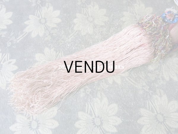 画像11: 19世紀 アンティーク シルク製 ピンクの大きなタッセル ポンポン パスマントリー  (11)