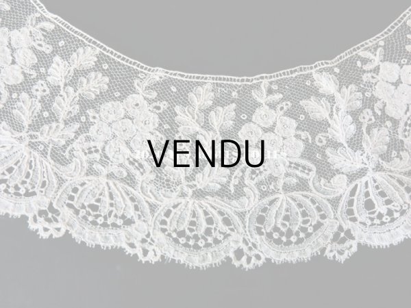 画像3: 19世紀末 アンティーク 付け襟　ポワン・ダングルテール  (3)