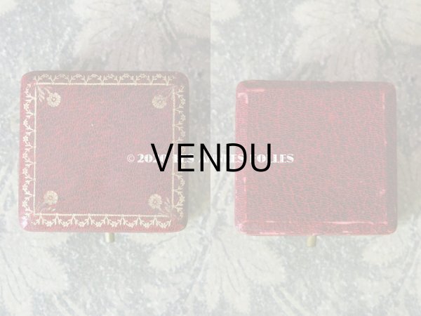 画像4: アンティーク 花模様の金彩入り ジュエリーボックス グレナディンレッド (4)