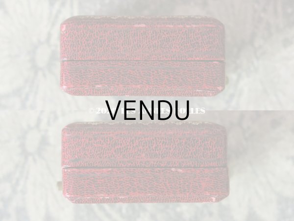 画像6: アンティーク 花模様の金彩入り ジュエリーボックス グレナディンレッド (6)