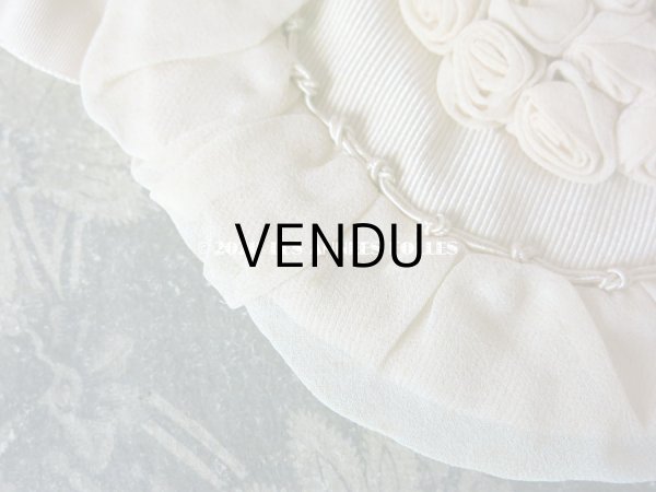 画像5: アンティーク 初聖体のオモニエール ピンクベージュ 薔薇＆リボン (5)