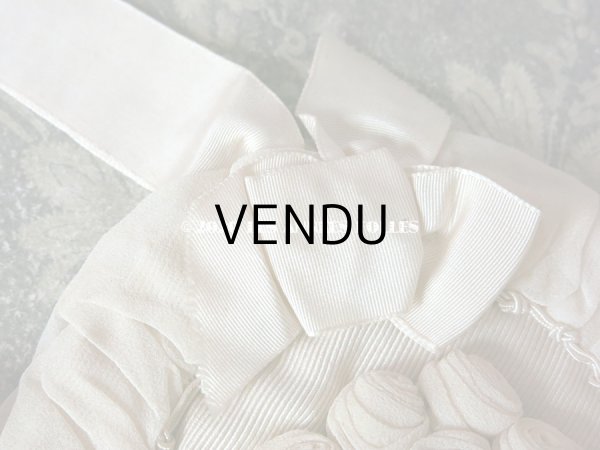 画像4: アンティーク 初聖体のオモニエール ピンクベージュ 薔薇＆リボン (4)