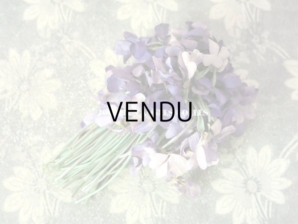 画像6: 1900年代 アンティーク 菫の布花の大きなブーケ 122輪 コサージュ  (6)