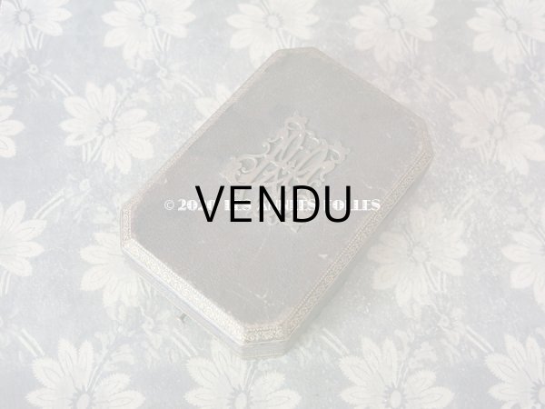 画像3: 19世紀 アンティーク 大きなジュエリーボックス ピアス ＆ ブローチ & リング モノグラム 【MH】 (3)