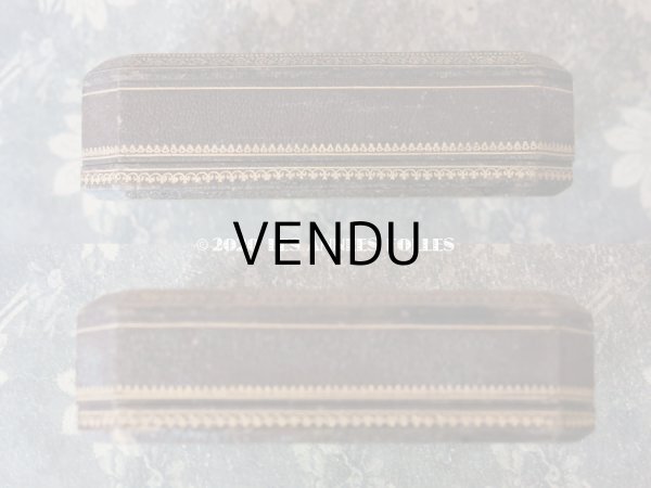 画像8: 19世紀 アンティーク 大きなジュエリーボックス ピアス ＆ ブローチ & リング モノグラム 【MH】 (8)