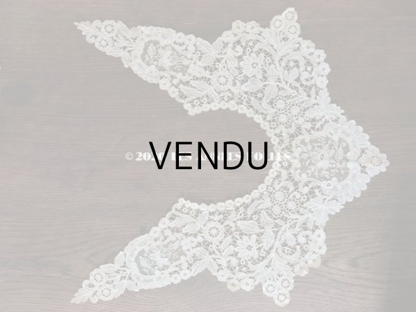 画像3: 19世紀末 アンティーク 付け襟  ポワン・ド・ローズ & デュシェスレース  【ポワン・ド・ローズ】【ポワン・ド・ガーズ】 (3)