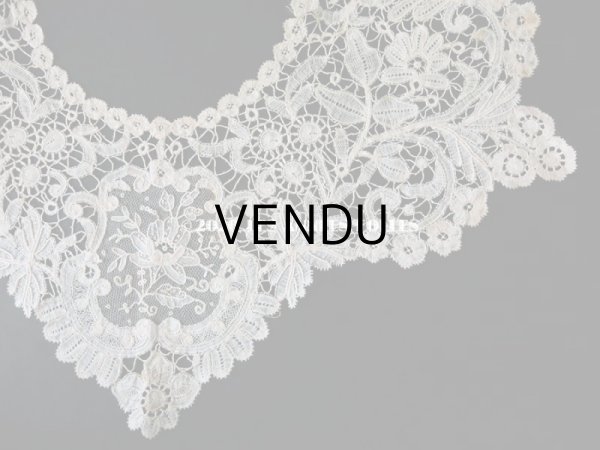 画像5: 19世紀末 アンティーク 付け襟  ポワン・ド・ローズ & デュシェスレース  【ポワン・ド・ローズ】【ポワン・ド・ガーズ】 (5)