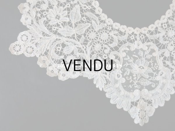 画像4: 19世紀末 アンティーク 付け襟  ポワン・ド・ローズ & デュシェスレース  【ポワン・ド・ローズ】【ポワン・ド・ガーズ】 (4)