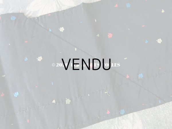 画像5: 19世紀末 アンティーク  シルク製 ファブリック 小さな花の刺繍入り 12×230cm (5)