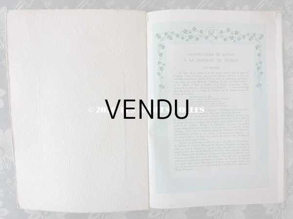 画像4: 1912年 アンティーク 【マルキーズ・ ドゥ・セヴィニエ】 のカタログ A LA MARQUISE DE SEVIGNE CHOCOLAT DE ROYAL (4)