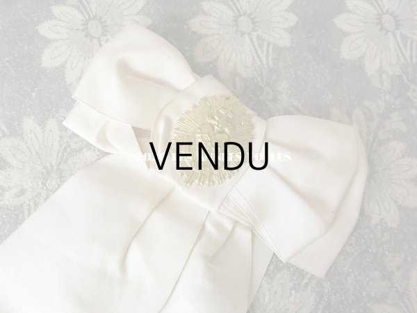 画像8: アンティーク コミュニオンの腕章 聖心のメタルモチーフ付 (8)