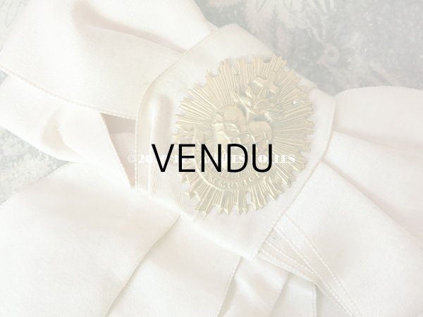 画像9: アンティーク コミュニオンの腕章 聖心のメタルモチーフ付 (9)