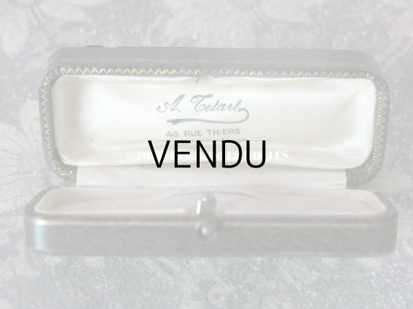 画像8: アンティーク ジュエリーボックス 金彩入り グリーン エパングル (8)