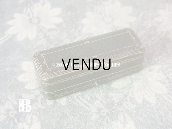 画像9: アンティーク ジュエリーボックス 金彩入り グリーン エパングル (9)