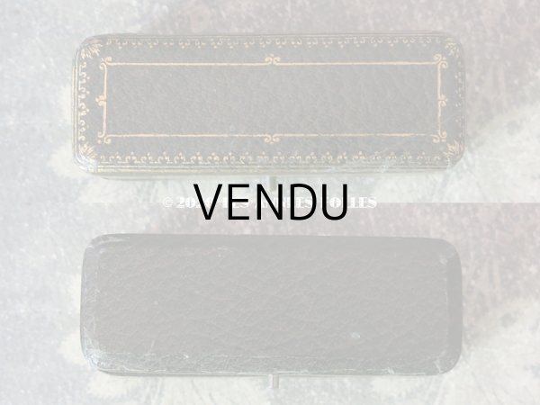 画像10: アンティーク ジュエリーボックス 金彩入り グリーン エパングル (10)