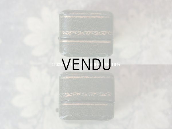 画像5: アンティーク ジュエリーボックス 金彩入り グリーン エパングル (5)