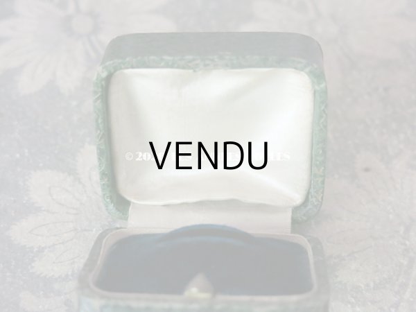 画像9: アンティーク リング用 ジュエリーボックス 金彩入り グリーン リングボックス (9)
