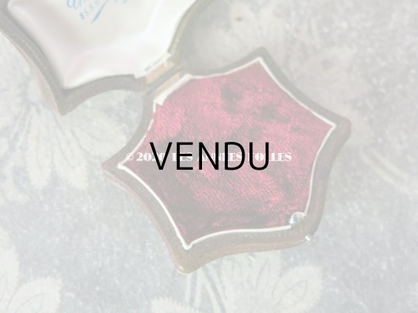 画像6: アンティーク 本革製 ジュエリーボックス 金彩入り ブラウン (6)