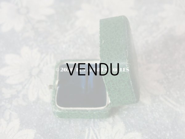 画像7: アンティーク リング用 ジュエリーボックス 金彩入り グリーン リングボックス (7)