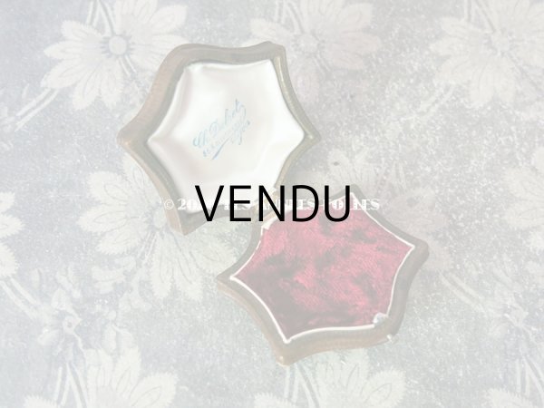 画像5: アンティーク 本革製 ジュエリーボックス 金彩入り ブラウン (5)