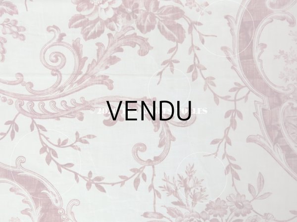 画像8: アンティーク 羊飼いの少女と花 コットン製ファブリック　76×220cm (8)