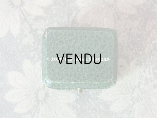 画像3: アンティーク リング用 ジュエリーボックス 金彩入り グリーン リングボックス (3)
